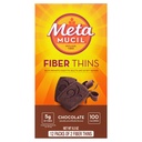 Metamucil Fiber Thins, Psyllium Husk Fiber dopolnilo, Prebavna zdravstvena podpora in Zadovoljna lakota, Čokolada aromatizirana, 12 Servinges