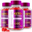 NutraRize (Pack 3 Proton Keto ACV Gumies Napredno hujšanje 1000 MG, Največja moč dodatek, Gomitas Mnenja (180 Gumies)