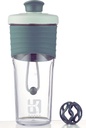 2nd Generation Shaker Steklenica za proteine z mešalno kroglico - kot nalašč za vadbo in zunanjo uporabo, 24 Ounces Whey Protein Shaker z jasno merjenje (črno zelena)