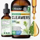 BIO KRAUTER Cleavers Tinkture - Cleavers Herb Liquid Extract - naravni detox - alkohol in sladkor brez - Veganski ekstrakt 2 Fl.Oz.