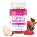 SkinnyFit Skinny Gumies Apple Cider Vinegar Gumies w/ Mati, Zdrava teža, Imunska podpora, Vitamin B9, B12, Pesa, Granatna, Vegansko- Prijateljski, 60 grof