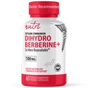 Nature's Fusions Dihidroberberin Dodatek 100mg 60 Kapsule - s Ceylon Cinamon - 5X učinkovitejši od navadnega Berberine HCL