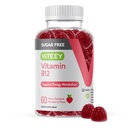 Viteey Vitamin B12 Gumiji za odrasle in najstnike 1000mcg, Sladkor brez sladkorja - Dobro za energijo, Presnova, Podpora naravni energiji - Vegan, želatina brez glutena, brez GSO - Žvečljiva jagoda
