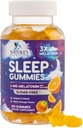 Melatonin Sleep Gumies - Melatonin 6mg Per Serving - Sugar-free Melatonin Gummy za odrasle - Dodatna moč Sleep Gummy dodatek - Podpira Počitek spanja - Okusna pomaranča Flavor - 120 Gummies