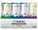 FITAID RX Zero Sugar, Inkapsulirani Kreatin, Vadbeni regeneracijski napitek, Vse-v-ena mešanica, BCAA, Glukozamin, Kurkuma, B-kompleks, Elektroliti, Variety Pack, 12 Fl Oz (paket 24)