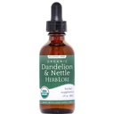 Herb Lore Organic Dandelion & Nettle Tinkture - Liquid Dandelion Leaf & Sting Nettle Leaf Extract kapljice (2 fl oz)