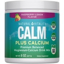 Naravna vitalnost CALM Magnezij Dodatek pijača Mix Plus kalcij, Protistresna pijača Mix prašek, s kalcij, Vegetarian & Non-GMO, Raspberry Lemon, 8 oz