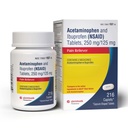 Dual Action Acetaminofen 250mg in Ibuprofen 125mg Kapleti, do 8h bolečine olajšave za manjše bolečine in bolečine, glavoboli, zobobol, Backache, Menstrualne kratice, Manjši Artritis bolečine, 216 grof