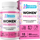 Vaginalni probiotiki za ženske, 300 milijard CFU-jev probiotiki za ženske, 15- v-1 ženske probiotiki in prebiotiki, za vaginalni, sečni trakt, PH ravnotežje, imuno, prebavne motnje in črevesje, napihnjenost zdravje, 60 kap
