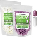 XPRS Nutra Vegan Velikost 00 Ločene kapsule - 100 Premium praznih kapsul, ločenih v vrečah - 00 tablet praznih za polnjenje (Lavender/White)