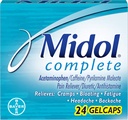 Midol Complete Gelcaps, 24 škatla (paket 4), pakiranje maj Vary