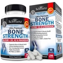 BioSchwartz Bone Strength Supplement - Nežen non-Constipating Bone Health Supplement za ženske in moške z 9-v-1 kompleks s kalcijevim magnezijevim cinkom D3 K2 & več - 3. stranka Tested - 2 Meseca