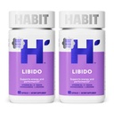 Habit Libido dodatek 2 Pack (120 kapsul) - nov videz, naravni afrodiziak mešanica z Maca, Ashwagandha L-Arginin, Podpira energijo in zmogljivost, Vegan, Non-GMO
