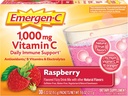 Emergen-C 1000mg Vitamin C Powder, z antioksidanti, B Vitamini in elektroliti, Immuniteta dopolnila za imuno podporo, Kofein Free Fizzy Drink Mix, Raspberry Flavor - 30 Count/1 Mesec dobava