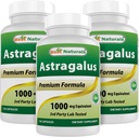 Najboljše naravne kapsule Astragalus, 1000 mg, 120 (paka 3)