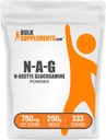 BulkSupplements.com N-Acetil glukozamin prašek - NAG prašek, glukozamin 750mg, prehranska dopolnila - Gluten Free, 750mg na Serving, 250g (8,8 oz) (Pack of 1)