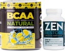 Nutrologija Zen Natural Magnezium Supplement (30 strežb) & Nutrologija BCAA Natural, na rastlinski osnovi BCAA Powder, limonada Flavor (30 serviranja)