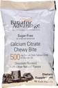 Bariatrična prednost Kalcijev citrat Chewy Bites 500mg z vitaminom D3 za bolnike z bariatrično kirurgijo, vključno z želodčnim obvodom in gastroktomijo, brez sladkorja - čokoladno aromo, 90