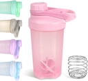 D.Y.A 16oz Shaker steklenica, Leak Proof Sports Shaker pokali za stresanje beljakovin,Shaker steklenica za pred vadbo in potovanja, BPA brezplačno in enostavno čisto beljakovin Shaker steklenica,Pink