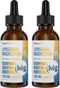 Velika moč liposomske magnezijeve kapljice, enostavno absorbirane kelirane oblike magnezijevega biglicinata in magnezijevega glukonata, 60ML limonine arome tekoče kapljice