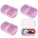 4PCS majhne tablete primeru potovalne tablete Box srčkan tablete Organizator za zaporne prenosljive dnevne medicine organizator 2 Compartment tablete imetnik za vitamine, ribje olje, dodatki