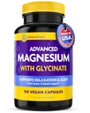 InnovixLabs Advanced Magnezij kapsule - 150 Ct, 210 mg - kelirani glicinat in malat - visoka absorpcija, spodbuja relaksacijo, kosti, zdravje mišic, veganski malat spanje dodatek