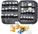 Medicina vrečka steklenica tablete Organizator Travel Case za moške ženske Medication Storage Organizacija Predpisovanje Med Manager Voda steklenica Vitamin Drug Nositi Case XL Velika zaklenjena zakleniti precej pitno