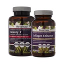 ResVitale Beauty 3 - dodatek za nego kože s kolagenom, keratin & elastin - 90 kapsul & kolagen izboljšanje - dodatek za lepoto s hialuronsko kislino & Resveratrol - 60 kapsul