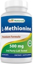Najboljši naravni L-metionin 500 mg 120 Veggie kapsule