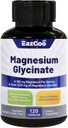 Magnezij Glicinat Kapsule 1270mg, 380mg Magnezij dopolnilo, visoka absorpcija Magnezij Glicinat Dopolnilo, brez GMO Gluten, 120 Kapsule