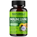 Naturelo Magnezij Glicinate Chelate Complex - 200 mg Magnezij z organskimi zelenjavami za podporo spanja, mirno, mišice Cramp & Stress Relief - Gluten brez GSO - 120 kapsul