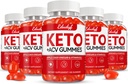 Keto ACV Gumies, Gluten & Sugar brez Apple Cider Vinegar dodatek za moške in ženske - 300 Gumies (1500 mg-5 pakiranje)