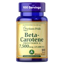Puritan's Pride Beta karoten Provitamin A 7500mcg (25.000 i.e.), dodatek vitaminov za imunski sistem, antioksidant in zdravje oči, 100 dnevna oskrba, 100 kapsul za hitro sproščanje