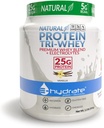 E-hidrat Tri-Whey Protein Powder Gluten Free BCAA + Elektroliti Hydrate Recover, Vanilla, 1,3 lb Tub