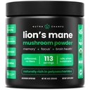 NutraChamps Organic Lions Mane Powder - 2000mg Močan nootropik za spomin, Fokus, Imunska podpora - Veganski lev Mane Gobe Powder dodatek z naravno Occuring Beta-Glucans - 8oz