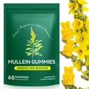 Mullein Gummies za Lung Detox, 2000mg Mullein Leaf Extract za dihala in prebavne in imunske podpore, Organski Mullein Herb Supplement za sluz Relief za dihala, Imune, Vegan 60 Gummies