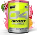 Cellucor C4 Sport Strength Pre Workout Powder - NSF Certified for Sport - Beta-Alanin, Kreatin, 200mg Kofein - Sugar Free Energy Supplement za moške in ženske - Sadni Punch, 20 Servinges
