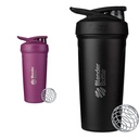 BlenderBottle 24-Ounce Nerjaveče jeklo Shaker pokali z žico Whisk, Plum in črna