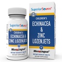 Superior Source Children's Echinacea & Cinch Lozenjets - Herbal Immune Support for Children - Non-GMO & Gluten-free - Peppermint - 60 MicroLingual Disable Tablets