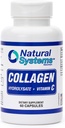 Kolagen Plus Vitamin C po naravnih sistemih 60 Kapsule - kolagen hidrolizat in vitamin C za vitalne lase in kožo - kolagen dopolnila ženske in moški - hidrolizirane kolagen peptidi v prahu tablete
