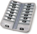 AM/PM Bi-Folding tablet Organizator + Dopolnilni primer za OTC Medicine, recept + vitamini - 14 Označena ponedeljek-nedeljski slide Lock vrečke, Siva potovalna tableta