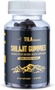 Tila organski himalajski Shilajit Resin Soft Gels - 60 Gummies, 600 mg- Naravni dodatek za moške in ženske z več kot 85 Trace minerali, Fulvic kislina in Hum Acid Vegan Gluten Free
