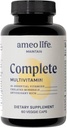 Dnevni multivitamin za odrasle moške in ženske – kelirani multivitamini z cinkom, biotinom, jodom, kromom, manganom in vitamini A, B6, B12, C, D, E – popolna podpora imunskemu in energetskemu sistemu – 60 kapsul