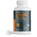 Bronsonov vitamin K2 D3 (MK7) Dodatek ne-GMO Formula Vitamin D3 5000IU (125 μg) & 90 μg K2 MK-7, Enostaven za pogoltniti D & K kompleks, 120 tablet