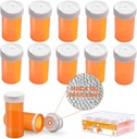 Steklenica tablete z sušilnim pokrovčkom, steklenica medicina, stekleničke tablete prazne s pokrovčki, prazne steklenice tablete (6 Dram, 12 pakiranje)