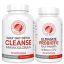 Silver Fern Gut Rehab Kit - 30 dnevna zaloga - čiščenje vsak dan (1 steklenica = 120 kapsul) & Ultimate probiotic (1 steklenica = 60 kapsul) - imunoglobulini in šport oblikovanje probiotiki