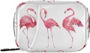 Akvarel Flamingos tablete Box 7 dan tablete primer potovalne tablete Organizator vrečka z zipper prenosni tedenski primer kompaktna velikost za vitamin dodatek imetnik