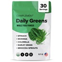 Dopolnilo Daily Greens Powder, Super Greens Powder Superfood- Cela hrana, Organski Klorella Powder, Ječmenov sok Juice Powder, Brokoli Sprouts- Imunska podpora, Zdravje možganov, Metal Detox- 30 Servinges