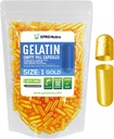 XPRS Nutra velikost 1 prazne kapsule - 500 Štetje praznih kapsul želatine - tablete DIY Kapsule Polnjenje - Čiste goveje tablete Gel caps za Do-it-Yourself Supplements (zlate)