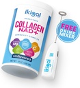 Ikigai Collagen z NAD+ (30 strežnikov) - Ne-GMO, Gluten-free, Paleo, Kosher - Brez arome, Vključuje brezplačno mešalec pijače